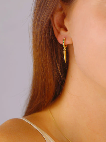 Emma CZ Earring in Emerald