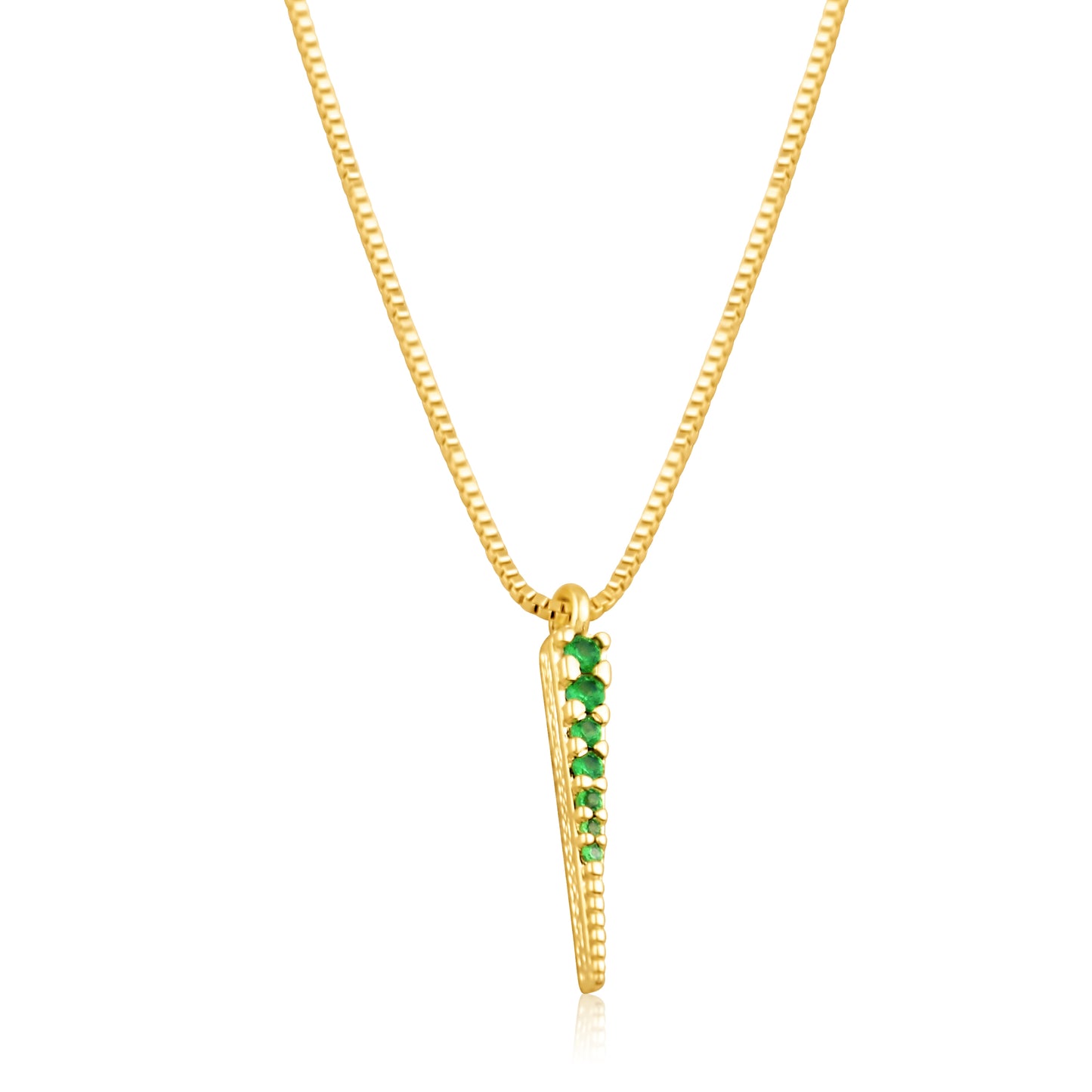 Emma CZ Necklace in Emerald